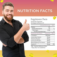 Bonbons Gommeux à la Vitamine C Marque Blanche OEM, Saveur Orange, Complément Alimentaire pour Adultes, Qualité Alimentaire, Éclaircissant et Illuminateur de la Peau