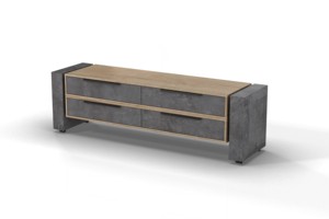 Maxine ตู้วางทีวี3ลิ้นชักรูปตัว L, ตู้วางทีวีหรูหรา - Product Image 6