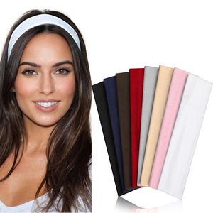 European and American Style <strong>Women</strong> <strong>Wide</strong> Sports <strong>Headband</strong> Stretchy Solid Color <strong>Headband</strong> <strong>for</strong> Hot Yoga &amp; Fitness - Product Image 1