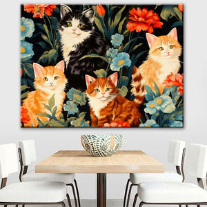 Motif animal 5d Diy Animal Diamond Painting Cute Cats Kitty Full Drill Diamond Painting Sets for Adults and Kids Home Decor - Product Image 2