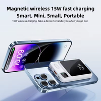Penjualan laris mini magnetik 5000mAh 15W pengisi daya nirkabel 10000mAh bank daya Cepat