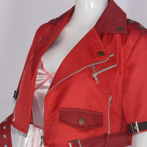 Disfraz de Aerith Gainsborough de <span class=keywords><strong>Final</strong></span> <span class=keywords><strong>Fantasy</strong></span> para Mujer, Abrigo Rojo y Vestido Rosa de Poliéster para Adultos, Disponible - Product Image 4