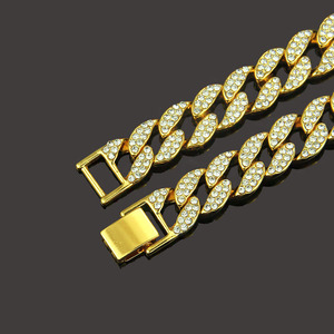 Homme rap accessoires Cubain diamant collier en or 16 pouces - Product Image 4