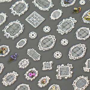 Leidankou en relieve lindo encaje francés uñas pegatinas 5D tridimensional hueco Retro novia boda flor uñas pegatinas - Product Image 2