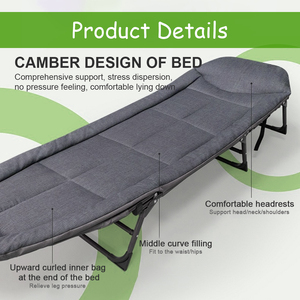 200*65 * H32cm mille oiseaux treillis Portable maison bureau sieste adulte escorte marche chaise tissu inclinable lit pour bureau sieste - Product Image 3