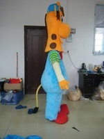 Costume de mascotte en peluche girafe adulte personnalisé Blue Sky Professional pour fête de Noël