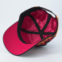Personnalisez votre propre logo Écusson de broderie 3d pour hommes 5 panneaux Casquette de baseball en daim Casquette de sport doublée de satin