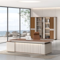 Table de bureau de luxe en gros, moderne, modulaire, convertible, en bois, pour dirigeant, mobilier de bureau design