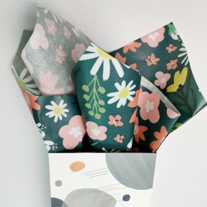 Papel <span class=keywords><strong>de</strong></span> <span class=keywords><strong>seda</strong></span> <span class=keywords><strong>de</strong></span> primavera con diseños florales coloridos únicos personalizados Papel <span class=keywords><strong>de</strong></span> regalo <span class=keywords><strong>de</strong></span> flores verdes retro Papel <span class=keywords><strong>de</strong></span> <span class=keywords><strong>seda</strong></span> a prueba <span class=keywords><strong>de</strong></span> humedad - Product Image 4