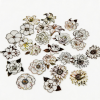 Rouleaux et feuilles d'autocollants en PET écologiques imperméables en gros, motifs fleurs de dessin animé, pour impression UV personnalisée et décoration DIY