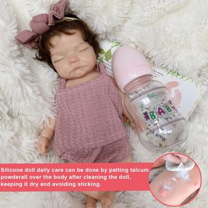 ตุ๊กตาซิลิโคนเด็กผู้หญิงขนาด 10 นิ้ว ตัวเต็ม ทำจากซิลิโคนนุ่มเหมือน<span class=keywords><strong>จริง</strong></span> ทำมือ สำหรับ<span class=keywords><strong>เด็ก</strong></span> - Product Image 5
