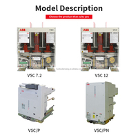 Interrupteur à vide haute tension A-BB VSC 12-400A 110VDC SCO NST 12kV 400A, cuivre, 3 pôles, mécanisme magnétique bistable, montage enfichable