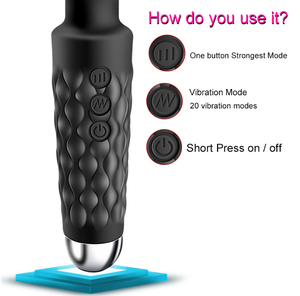 Vibrador de Palo Av para Mujer, Juguetes Sexuales de Estimulación del Clítoris, Masajeador de Punto <span class=keywords><strong>G</strong></span>, Masturbador, Producto Sexy, 20 Modos - Product Image 3