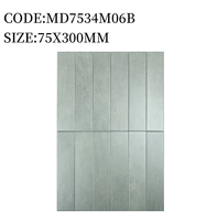 MD7534M06C 75*300mm Carreaux de porcelaine émaillée vert foncé pour intérieur, carreaux muraux et de sol modernes mats de type métro, fabriqués à Foshan