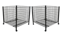 Panier en fil métallique pour magasin de détail, bac de rangement au sol