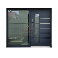 Portes de sécurité en acier de haute qualité, design moderne de haut niveau, avec imposte latérale