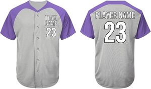 Tontons Usine Logo Personnalisé Transfert De Chaleur Imprimé Maillot De Baseball À Séchage Rapide Respirant Anti-UV 100% Polyester Unisexe Plus La Taille - Product Image 6