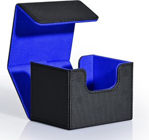 Caja de Cartas Premium Personalizada, Funda de Cuero PU con Interior de Satén y Terciopelo, Almacenamiento Plegable para Juegos de Cartas Coleccionables TCG - Product Image 6