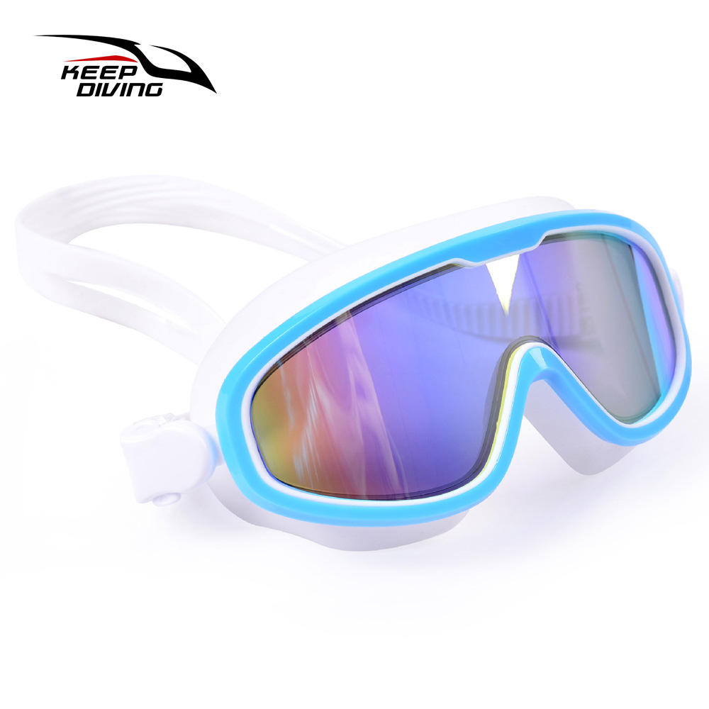 Light blue frame white mask