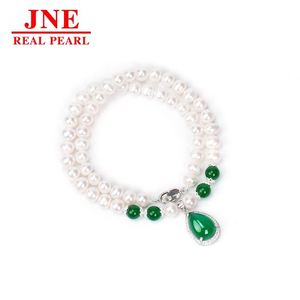 Natural Pearl Necklace 925 Silver Chalcedony Diamond Water Drop Pearl Necklace Mother's Gift for <strong>Elders</strong> Mother's Day - Product Image 5