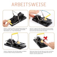Piège à souris classique en gros, réutilisable, portable, accessoires sans poison, contrôle des animaux, support en plastique