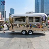 Remorque alimentaire mobile sur mesure pour pizzas et café, camion de cuisine complet, van à café, chariot à tacos, chariot à glaces, remorque de concession BBQ