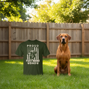 T-shirt pour amoureux des chiens, motif drapeau américain, pour papa de chien de race Plott, patriotique - Product Image 3