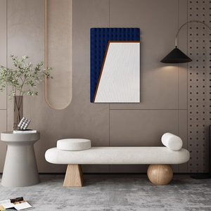Banco de cama de lana con marco de madera maciza de estilo moderno, muebles de dormitorio, Banco otomano para sala de estar, taburetes de Hotel, otomanos - Product Image 2