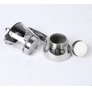 Cafetière à expresso Moka pour café italien et cubain, capacité 280-300 ml, transparente - Product Image 2