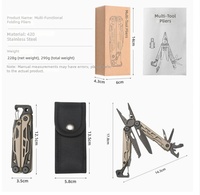 Kit de pinces multifonctions industrielles 16-en-1 avec couteau pliant en aluminium, tournevis, outils de sertissage, pour réparation, camping, extérieur, métrique, OEM