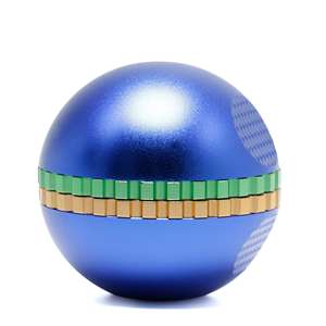 Moulin à herbes et à <span class=keywords><strong>tabac</strong></span> personnalisé avec logo, 2,5 pouces (63 mm), 4 couches, en aluminium, design carré à billes, moulin à épices multicolore - Product Image 6