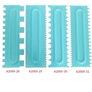 31 Phong Cách Nhựa Bánh Kem Scraper Màu Xanh Và Trắng Smoother Phế liệu Bánh Mô Hình Công Cụ Thiết Lập Bánh Nướng Công Cụ - Product Image 5
