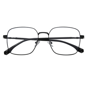New square <b>frame</b> anti-blue light glasses <b>frame</b>, women's metal retro flat light glasses, fashionable <b>large</b> <b>frame</b> high-definition - Product Image 5
