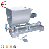 Machine de remplissage horizontale et horizontale avec une tête unique, pour le remplissage de pâte et d'huile avec réservoir de mélange