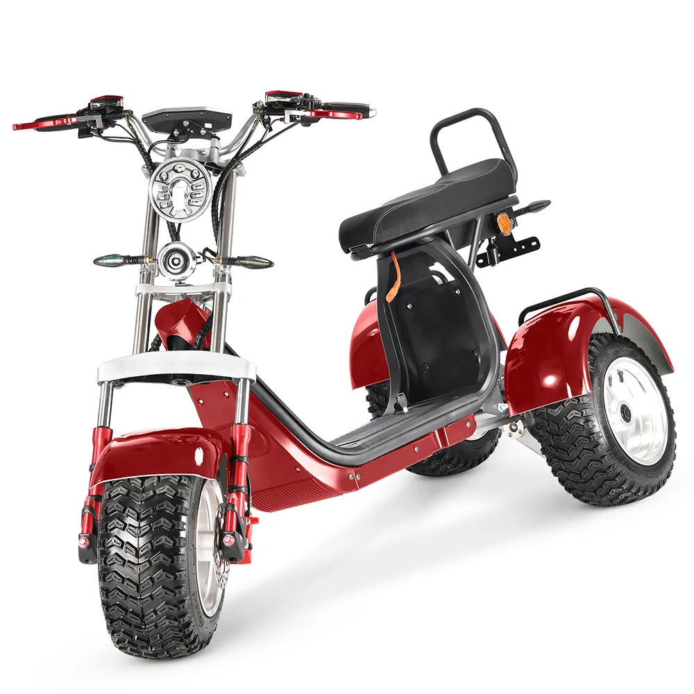 three wheel motorcycle tricycles scooter with pedal citycoco COC dropshipping electric bike motorcycles
