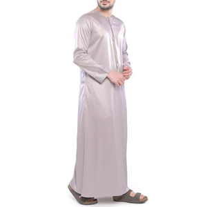 Thobe thaffah daffah thobes สำหรับผู้ชายแขนยาวผ้าฝ้ายปิดที่กำหนดเองขายส่งจำนวนมาก - Product Image 3