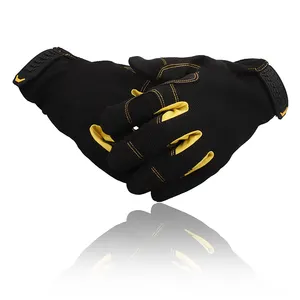 定制设计合成皮革垫手掌安全手套工业触摸屏施工机械批发工作手套