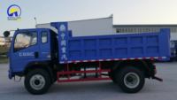 Camion benne léger diesel d'occasion chinois 4x2 6 roues Howo 10 tonnes Camion benne Sinotruk d'occasion à vendre