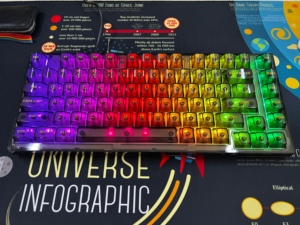 Teclado mecánico personalizado totalmente transparente XINMENG <span class=keywords><strong>X75</strong></span> con efectos de iluminación RGB, teclado con interruptores intercambiables en caliente RGB tri-modo - Product Image 4