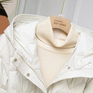 Chaqueta larga con capucha para mujer, abrigos largos <span class=keywords><strong>de</strong></span> lujo con plumón ligero para invierno - Product Image 6