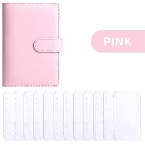 Custom A6 PU Leather Loose Leaf Notebook Binder Budget Planner Agenda Cash Storage Tally Book Children Gift - Product Image 6