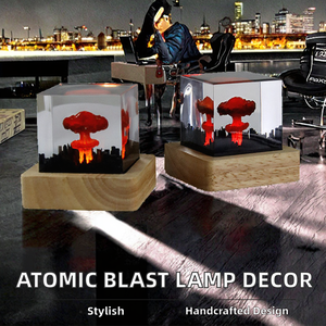 Lámpara Decorativa con Forma de Nube de Explosión Nuclear, Modelo de Bomba Atómica, Escultura Atmosférica de Resina Epoxi, Luz Nocturna para Dormitorio o Sala de Estar - Product Image 2