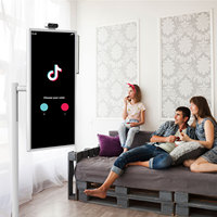 Écran intelligent TV Android 12 IPS de 21,5 pouces, 4+64 Go, écran tactile, haut-parleur intégré, nouveau HD 1080p intelligent pour la maison, les affaires et les jeux