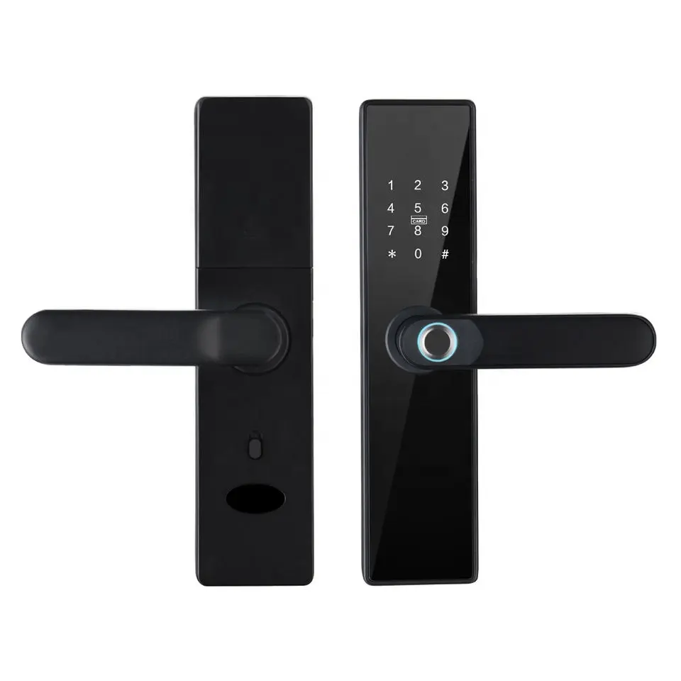 Factory Price Tuya Smart WIFI Hotel DIY Fingerprint Smart Card Door Lock PST-HR04