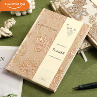 AssurePrint Plus – Carnet/Agenda Organiseur Rigide en Tissu Soie Jacquard Brocart Gaufré Floral Personnalisé A5 A4 B5 A6 pour Femme