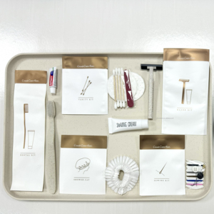 Set di articoli da toeletta per l'igiene dentale all'ingrosso dell'hotel Kit di servizi usa e getta con <span class=keywords><strong>dentifricio</strong></span> per uso bagno - Product Image 1
