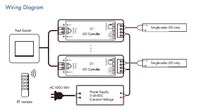 Kit de Contrôleur LED Sans Fil Skydance V1+R11 5-36V 1 Canal RF2.4G pour Couleurs Unies avec Luminosité Réglable et Télécommande à Tension Constante