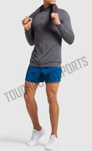 Short de jogging pour homme Poches zippées 100% coton Séchage rapide Fitness Wear Casual Sports Solid Pattern Eco-Friendly Painted - Product Image 3