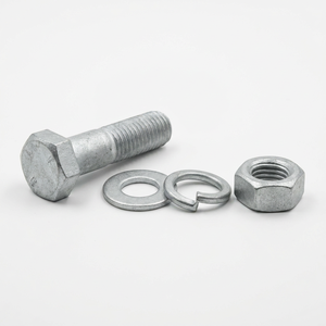M16 M20 M22 M24 Anti-Vibration Class 8.8 Carbon Steel HDG Structure Hex <b>Bolt</b> with Nuts for Telecommunication <b>Tower</b> - Product Image 1