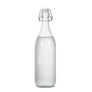 2021 500ml 1 liter swing top glass bottle for fruit juice and other beveage hot sale
